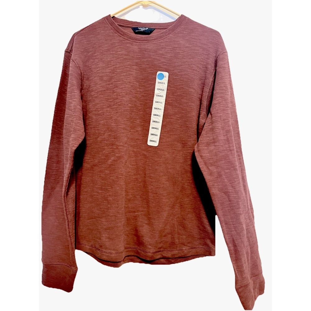 Member's Mark,‎ Men's  Small Long Sleeve Brown Double Knit Crew Sweater